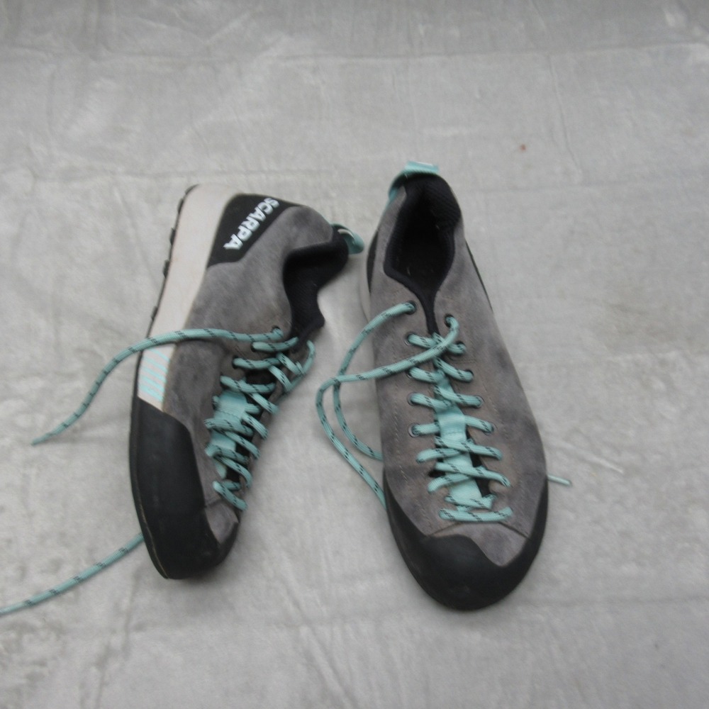 Scarpa Hiking Shoes‎ Unisex M6 W7 Black Gecko Approach Suede Rain Climb Hybrid